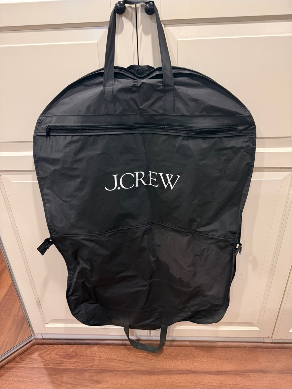 J. Crew Black Garment Bag with Exterior Zip Pocket